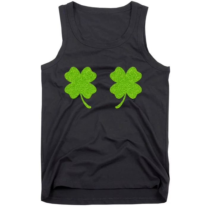 Shamrock Censors Boobs Tank Top