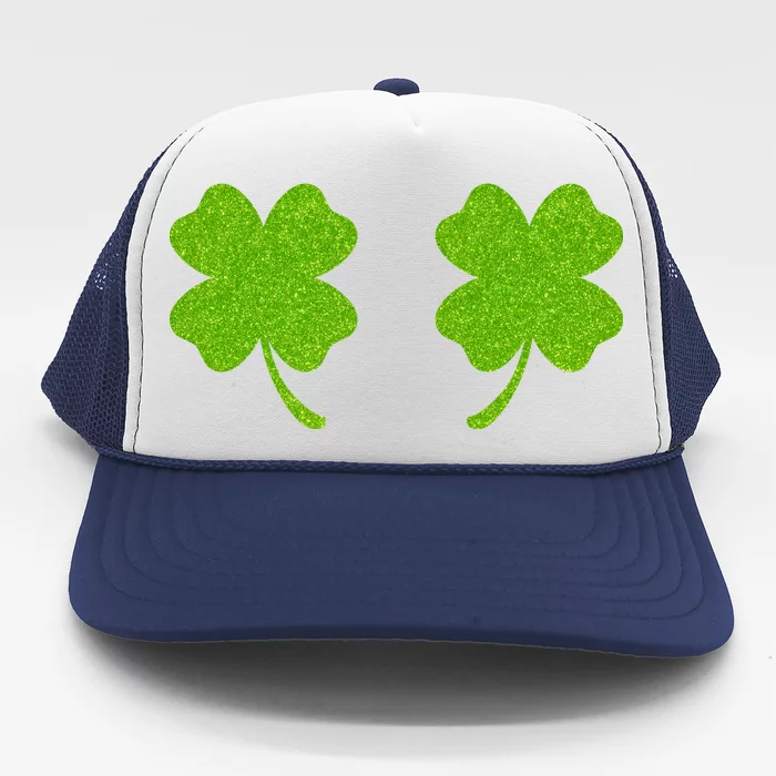 Shamrock Censors Boobs Trucker Hat