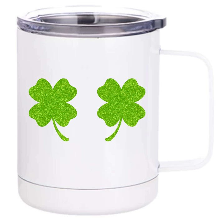 Shamrock Censors Boobs Front & Back 12oz Stainless Steel Tumbler Cup