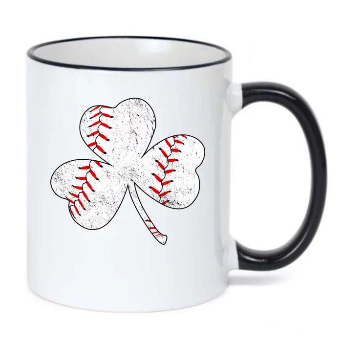 Shamrock Clover Leaf Baseball Black Color Changing Mug