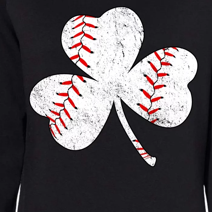 Shamrock Clover Leaf Baseball Womens California Wash Sweatshirt