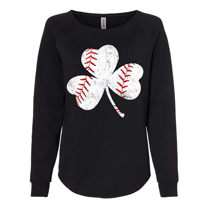 Shamrock Clover Leaf Baseball Womens California Wash Sweatshirt