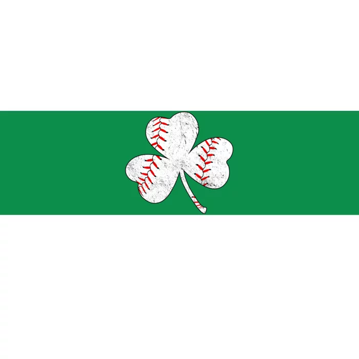 Shamrock Clover Leaf Baseball Bumper Sticker