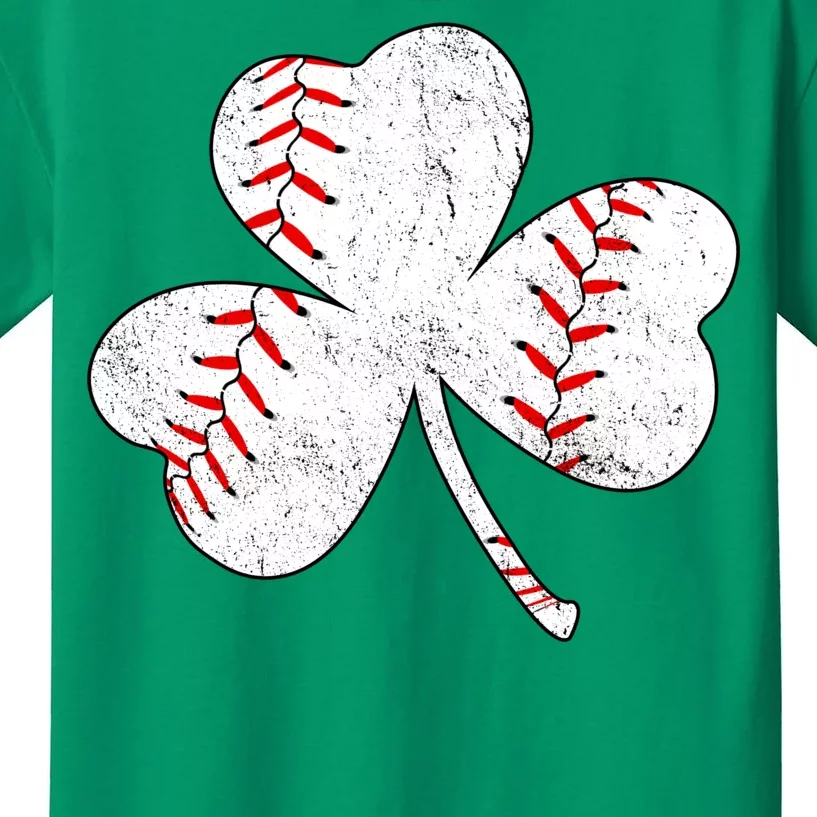 Shamrock Clover Leaf Baseball Kids T-Shirt