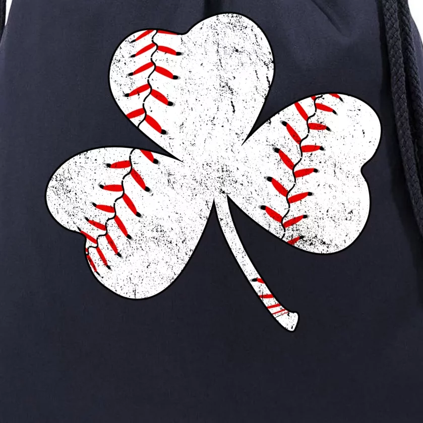 Shamrock Clover Leaf Baseball Drawstring Bag