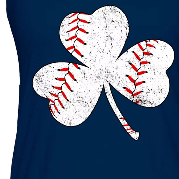 Shamrock Clover Leaf Baseball Ladies Essential Flowy Tank