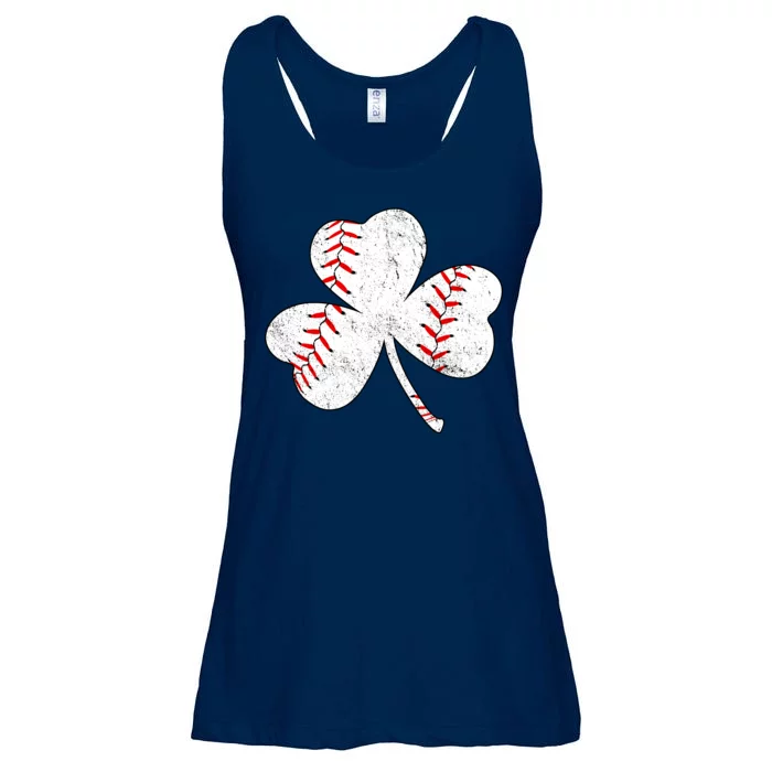 Shamrock Clover Leaf Baseball Ladies Essential Flowy Tank