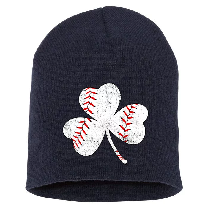 Shamrock Clover Leaf Baseball Short Acrylic Beanie