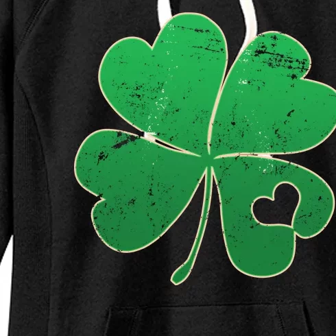 Shamrock Heart Women's Fleece Hoodie