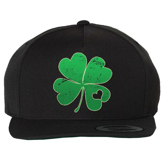 Shamrock Heart Wool Snapback Cap