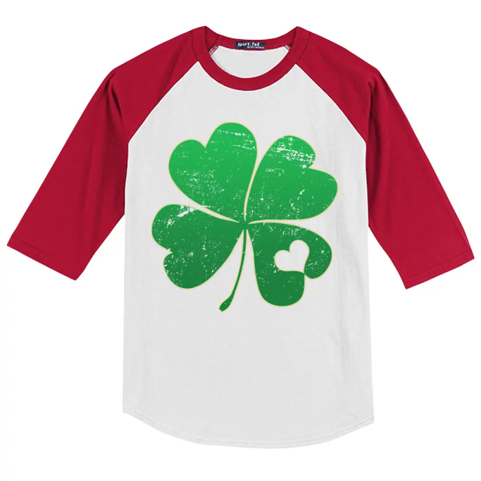 Shamrock Heart Kids Colorblock Raglan Jersey