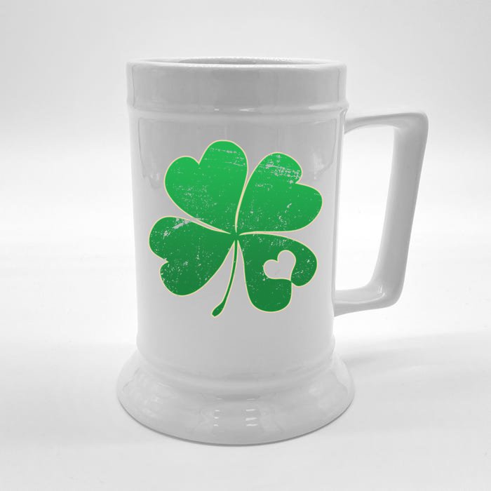 Shamrock Heart Front & Back Beer Stein