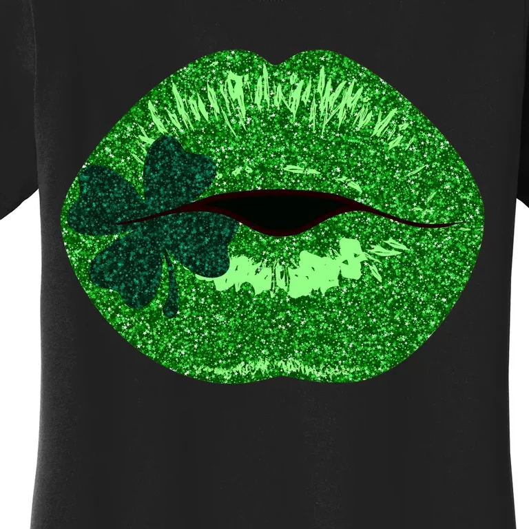 Shamrock Irish Clover Lips Women's T-Shirt