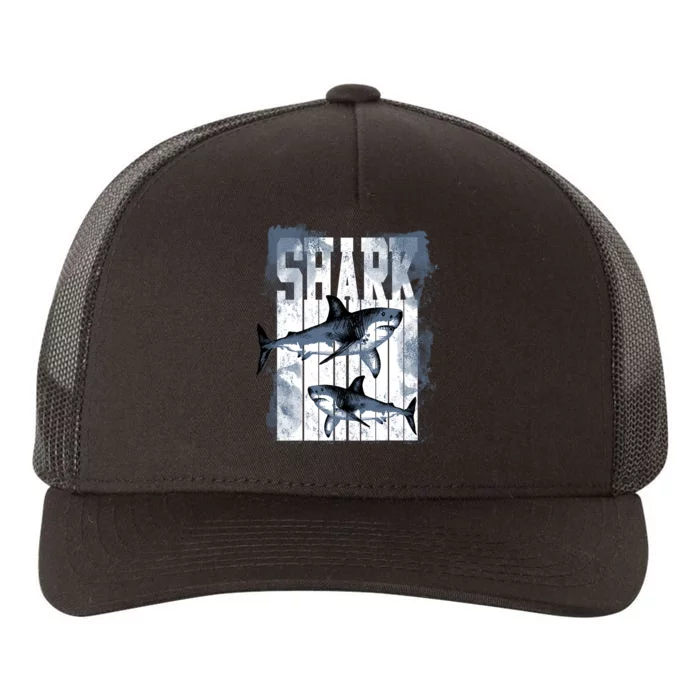 Shark Yupoong Adult 5-Panel Trucker Hat