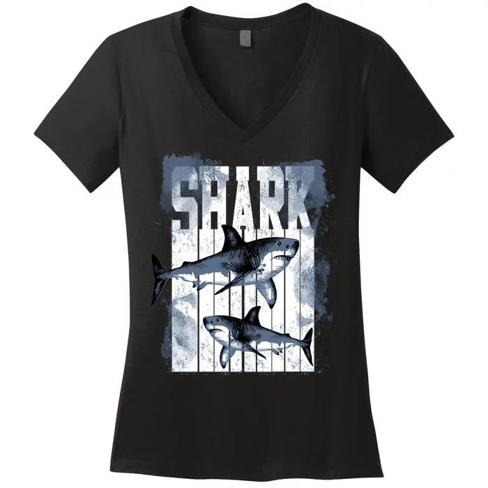 Shark Women's V-Neck T-Shirt