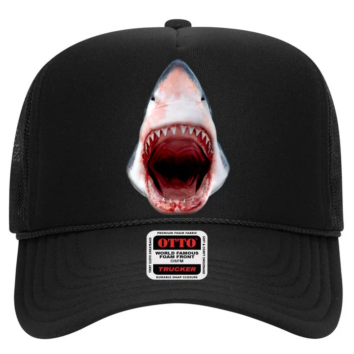 Shark Bite Close Up 3D High Crown Mesh Trucker Hat