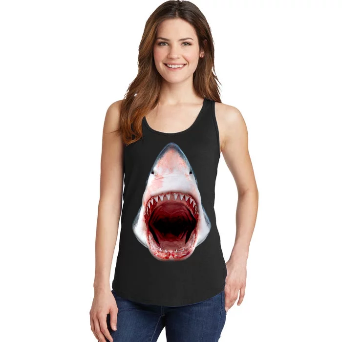 Shark Bite Close Up 3D Ladies Essential Tank