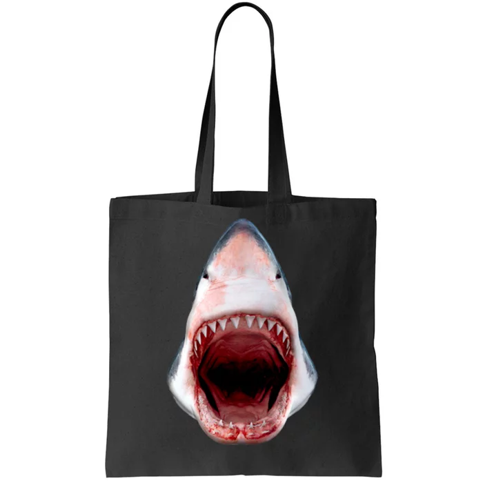 Shark Bite Close Up 3D Tote Bag