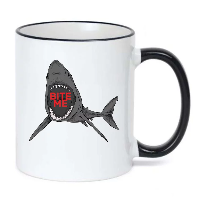 Shark Bite Me Black Color Changing Mug