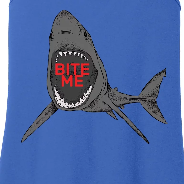 Shark Bite Me Ladies Essential Tank