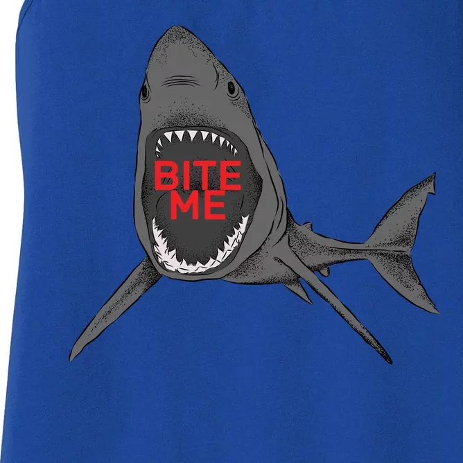 Shark Bite Me Women's Racerback Tank