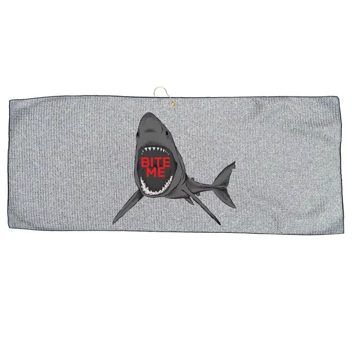 Shark Bite Me Large Microfiber Waffle Golf Towel