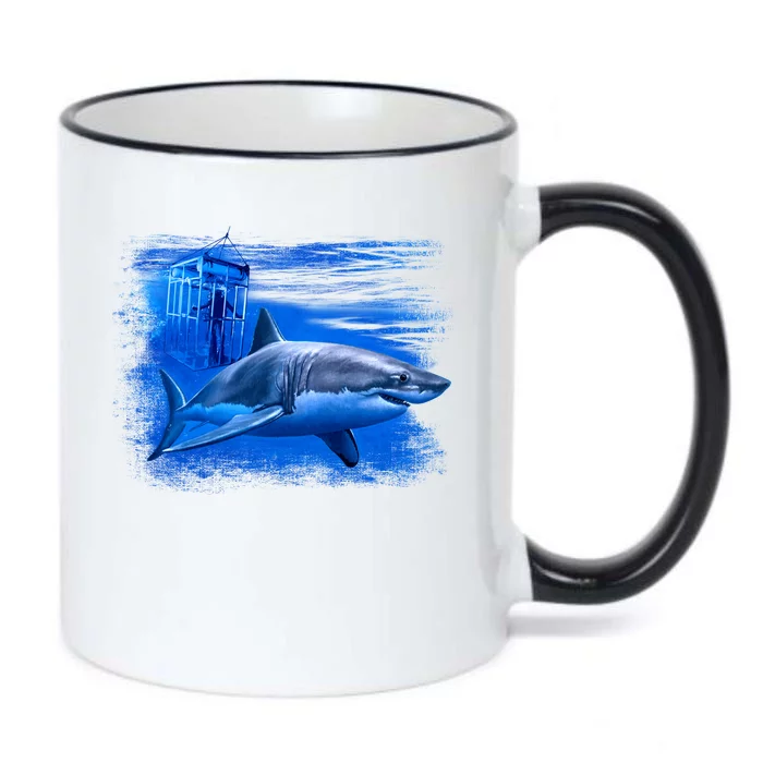 Shark Cage Black Color Changing Mug