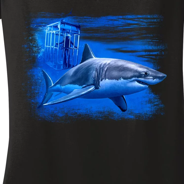 Shark Cage Women's V-Neck T-Shirt