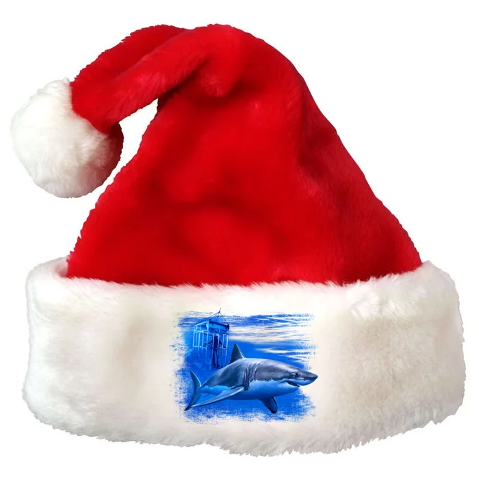 Shark Cage Premium Christmas Santa Hat