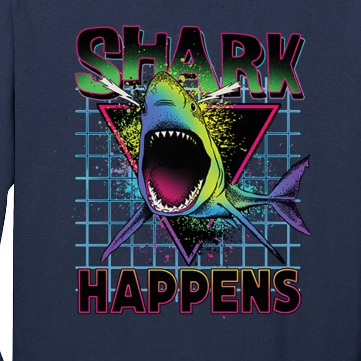 Shark Happens Tall Long Sleeve T-Shirt