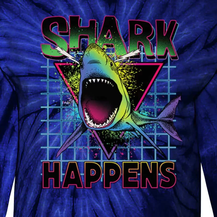 Shark Happens Tie-Dye Long Sleeve Shirt