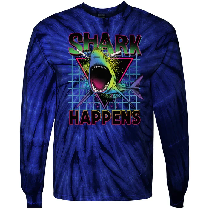 Shark Happens Tie-Dye Long Sleeve Shirt