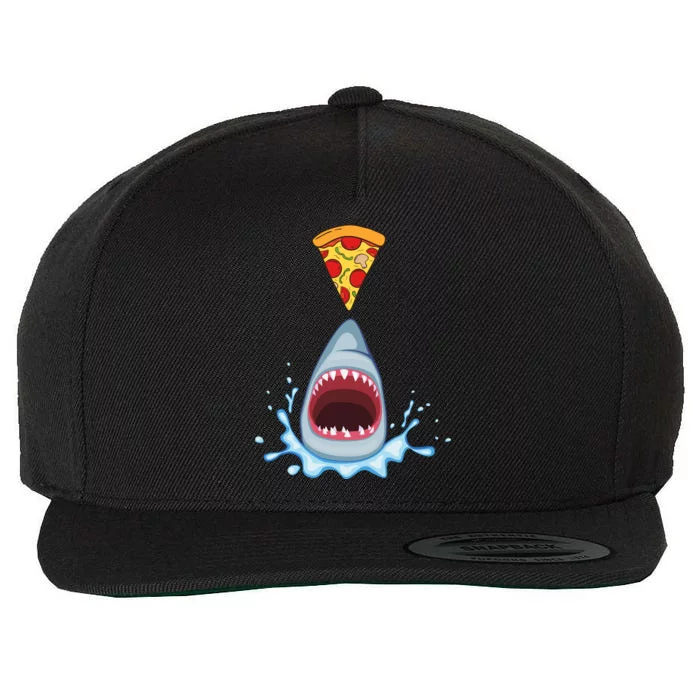 Shark Pizza Attack Wool Snapback Cap