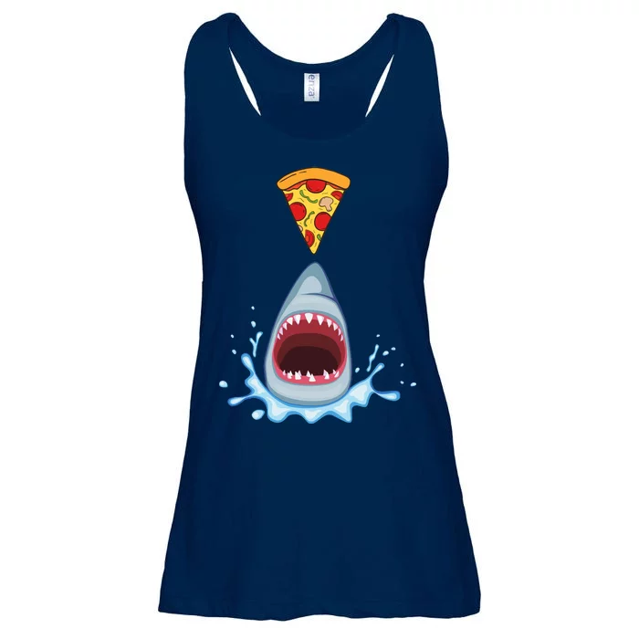 Shark Pizza Attack Ladies Essential Flowy Tank