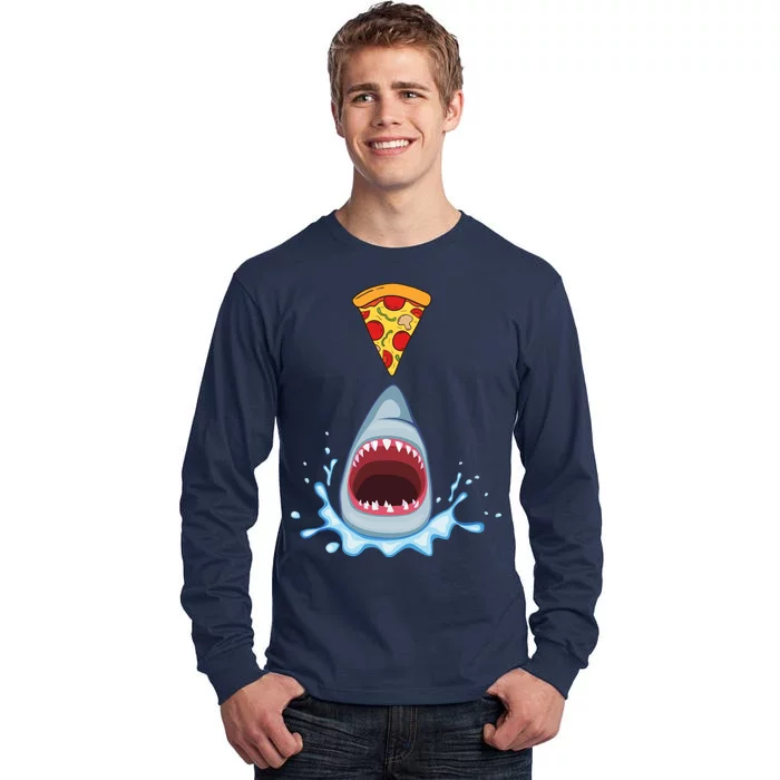 Shark Pizza Attack Tall Long Sleeve T-Shirt