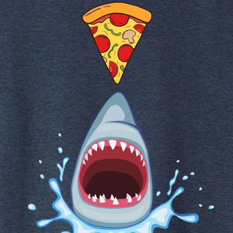 Shark Pizza Attack Women's Crop Top Tee