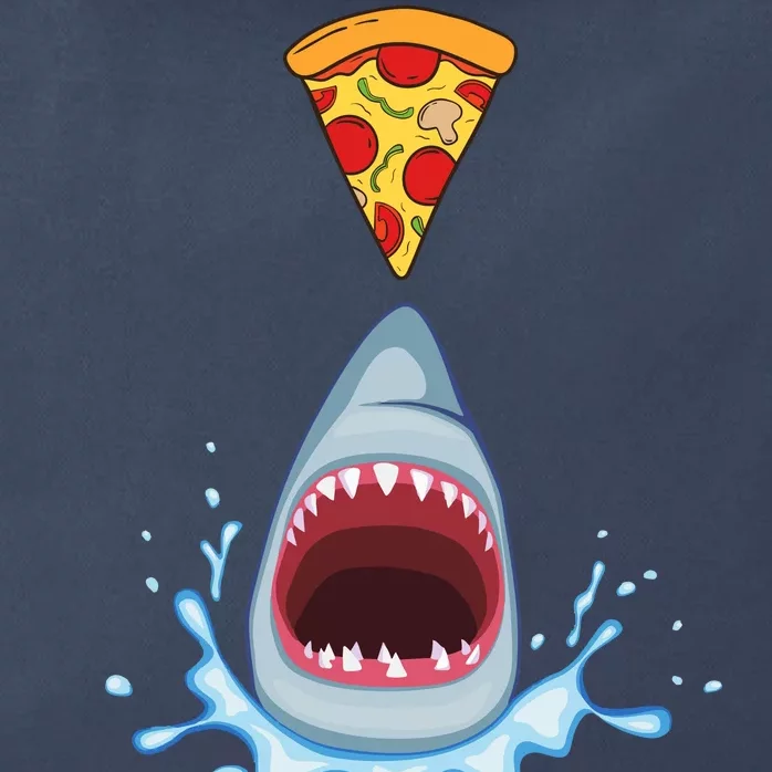 Shark Pizza Attack Zip Tote Bag