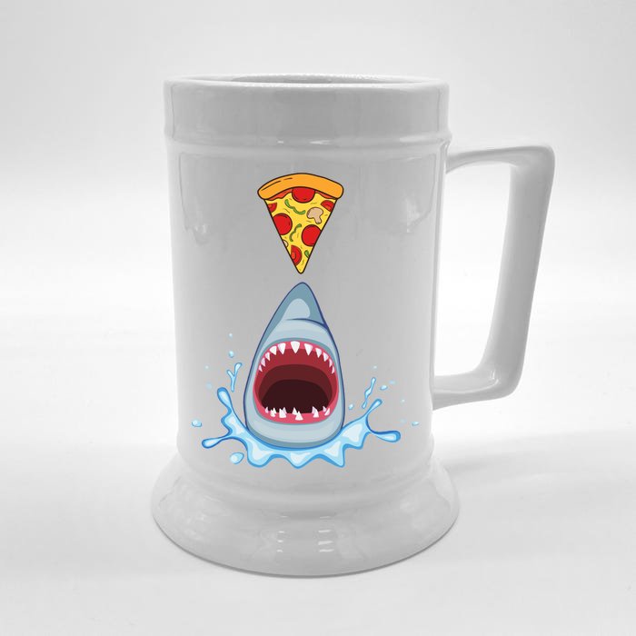 Shark Pizza Attack Front & Back Beer Stein