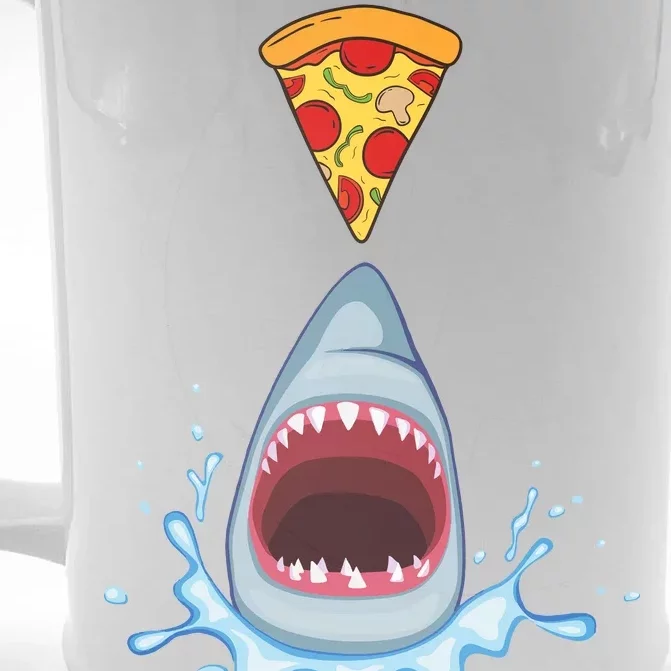 Shark Pizza Attack Front & Back Beer Stein