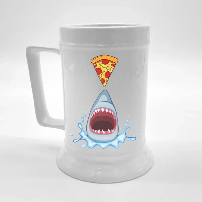 Shark Pizza Attack Front & Back Beer Stein