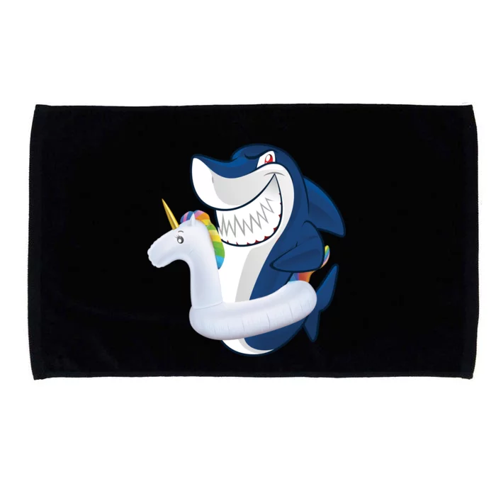 Shark Unicorn Float Pool Party Microfiber Hand Towel