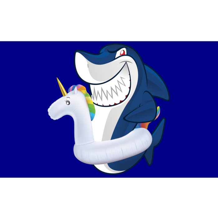 Shark Unicorn Float Pool Party Bumper Sticker