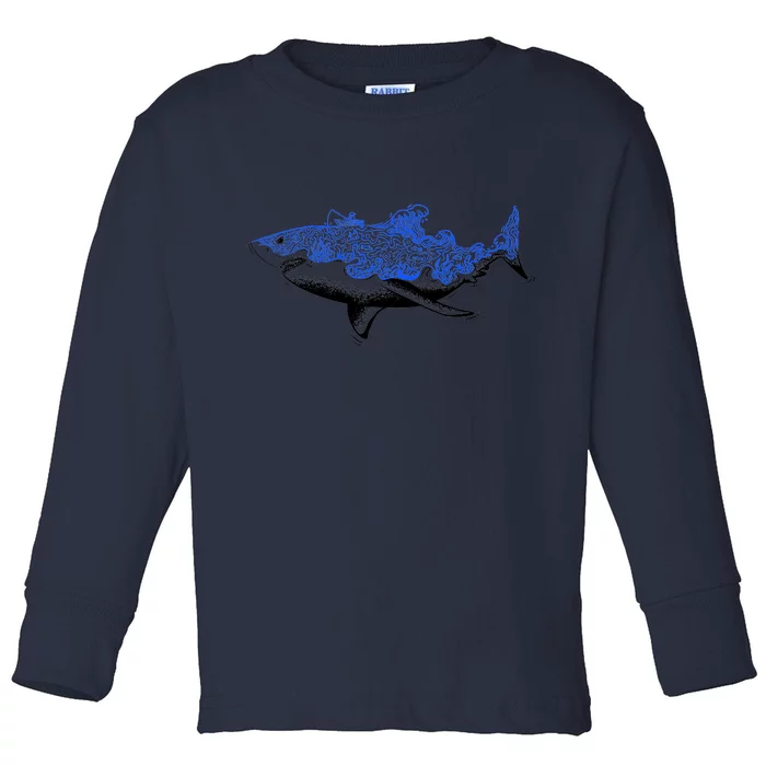 Shark Wave Toddler Long Sleeve Shirt