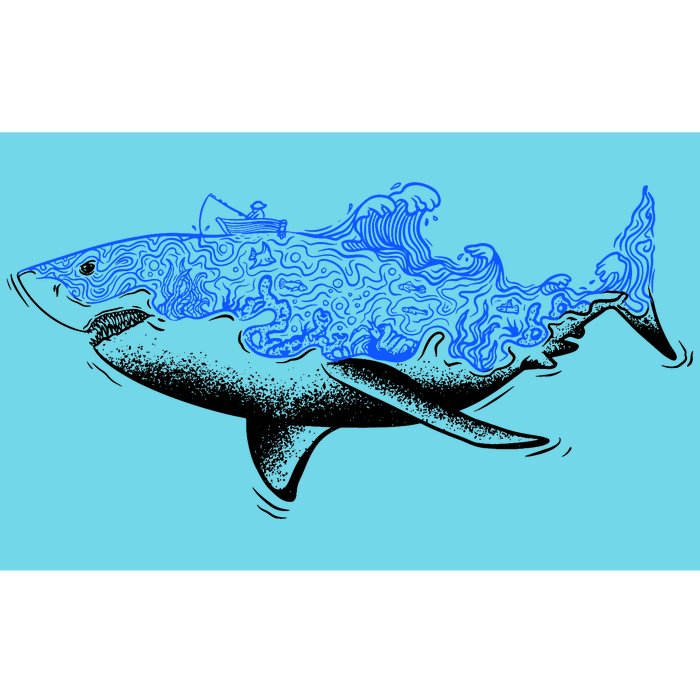 Shark Wave Bumper Sticker