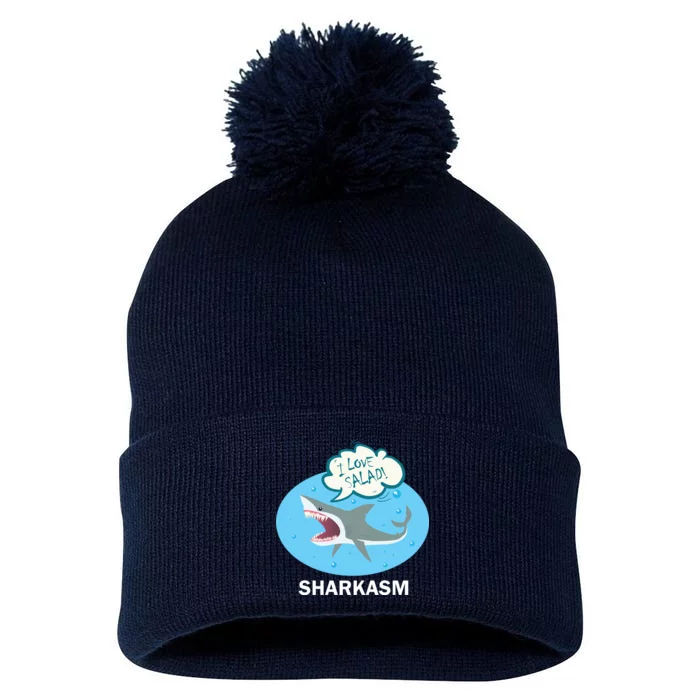 Sharkasm Pom Pom 12in Knit Beanie