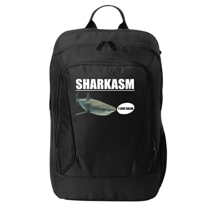 Sharkasm Funny Shark I Love Salad City Backpack