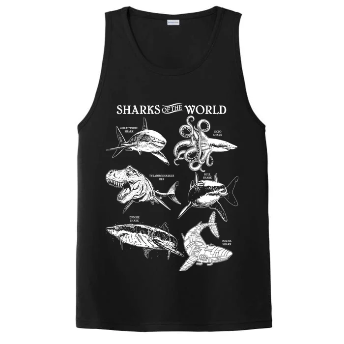 Sharks Of The World Performance Tank