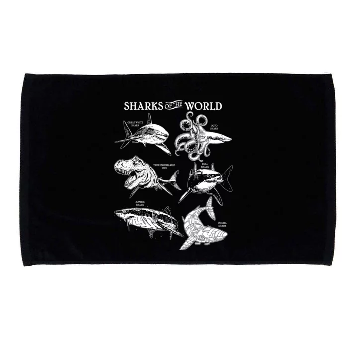 Sharks Of The World Microfiber Hand Towel