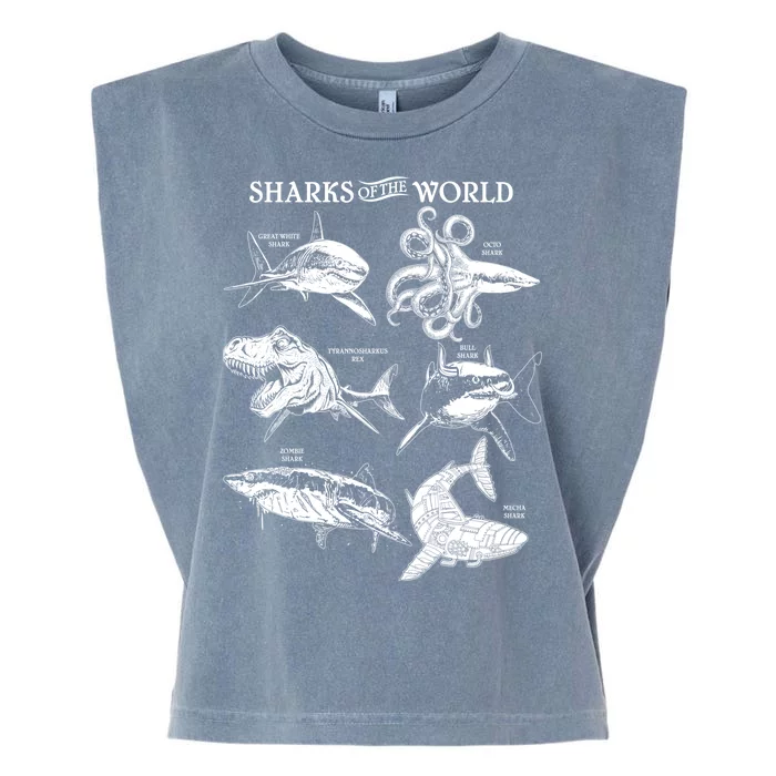 Sharks Of The World Garment-Dyed Women's Muscle Tee