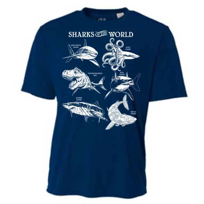 Sharks Of The World Cooling Performance Crew T-Shirt